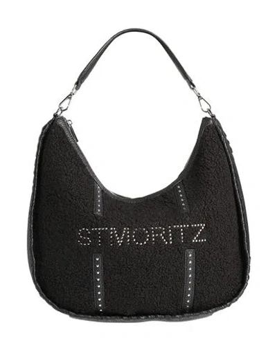 De Siena Woman Handbag Black Size - Textile Fibers, Leather