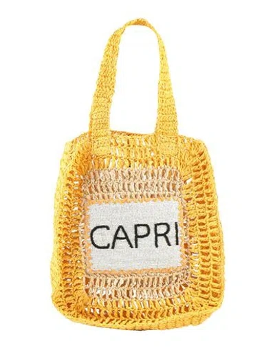 De Siena Woman Handbag Marigold Size - Natural Raffia In Yellow