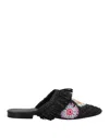 De Siena Woman Mules & Clogs Black Size 6 Natural Raffia In Black