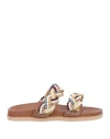 De Siena Woman Sandals Ivory Size 8 Textile Fibers In White