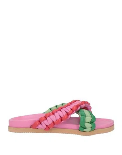 De Siena Woman Sandals Pink Size 10 Textile Fibers