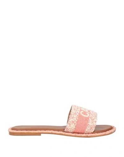 De Siena Woman Sandals Pink Size 11 Textile Fibers