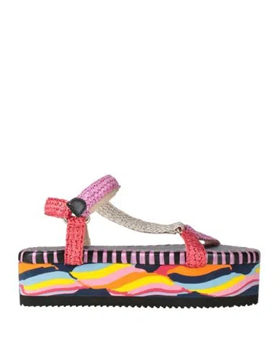 De Siena Woman Sandals Purple Size 10 Textile Fibers