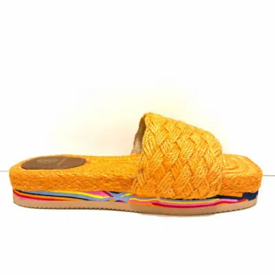 De Siena Women's Jacky Woven Sandal In Orange