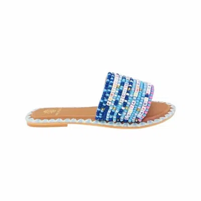 De Siena Women's Resort Beads Flats In Blue