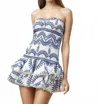 De Vave Chloe Mini Dress In Blue In Blue