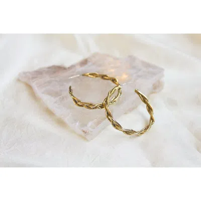 Dea Dia Braided Golden Hoops