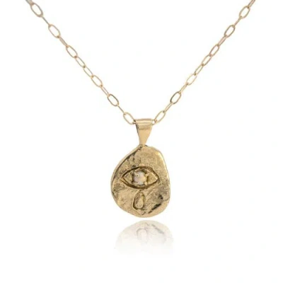 Dea Dia Crying Eye Opal Necklace In Gold