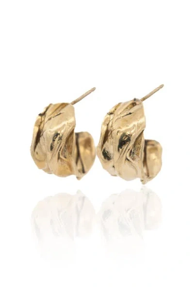 Dea Dia Eureka Chunky Hoop Earrings In Gold