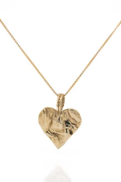Dea Dia Gold Heart Rock Necklace