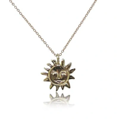Dea Dia Golden Sun Charm Talisman Necklace