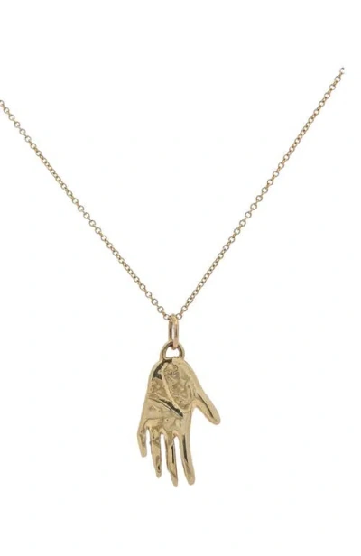 Dea Dia Hand Talisman Necklace In Gold