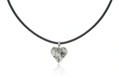 Dea Dia Silver Heart Rock Necklace