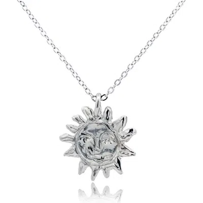 Dea Dia Silver Sun Talisman Necklace