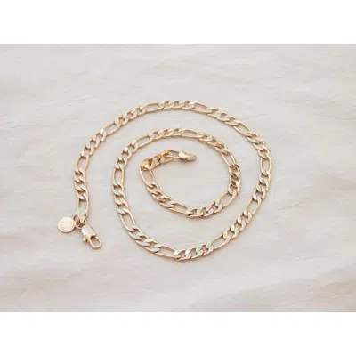 Dea Dia Thick Gold Figaro Chain Necklace