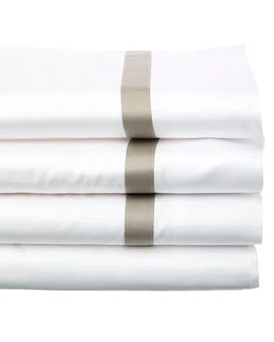 Dea Italian Linens 300 Thread Count Carlo Raso Crossing Sheet Set In Gray