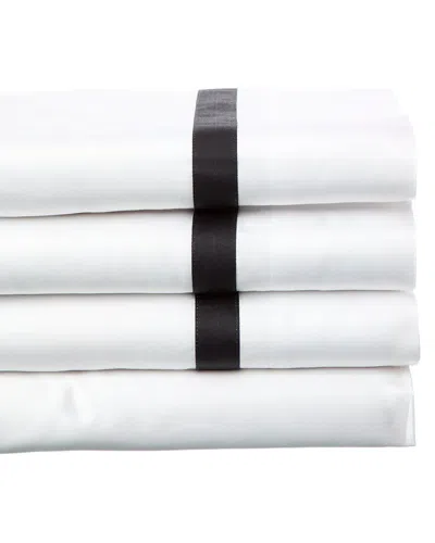 Dea Italian Linens 300 Thread Count Carlo Raso Crossing Sheet Set In White