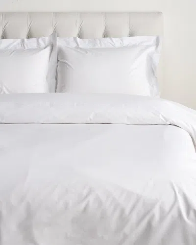 Dea Italian Linens 300 Thread Count Cleo Bella Percale Duvet Set In White