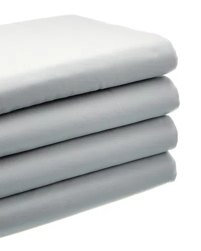 Dea Italian Linens 300 Thread Count Elenie Percale Sheet Set In Gray