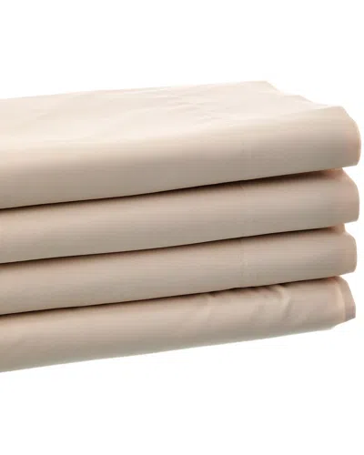 Dea Italian Linens 300 Thread Count Elenie Percale Sheet Set In Neutral