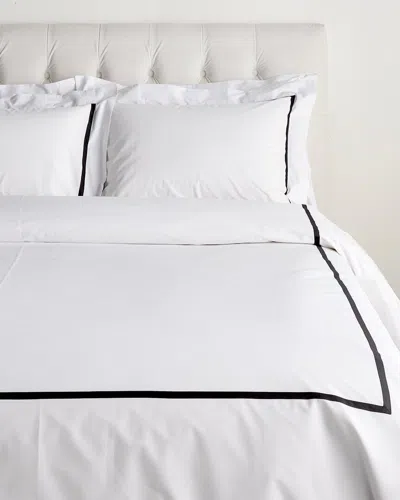 Dea Italian Linens 300 Thread Count Nora Percale Bella Duvet Set In White