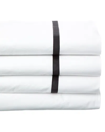 Dea Italian Linens 300 Thread Count Nora Percale Bella Sheet Set In White