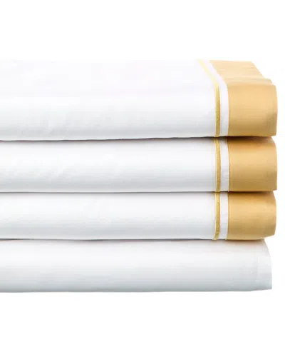 Dea Italian Linens 300 Thread Count Santorini Raso Sheet Set In White