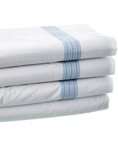 Dea Italian Linens Cleo Bella Percale Sheet Set In White