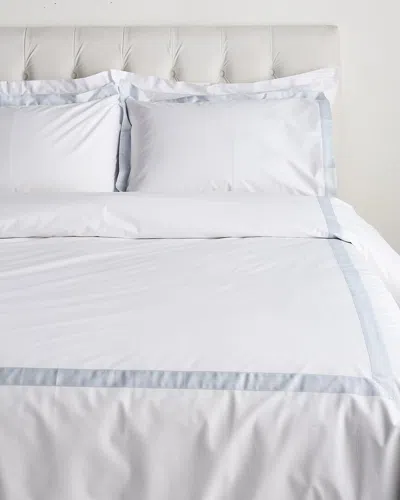 Dea Italian Linens Elda Custom Bella Percale Duvet Set In White