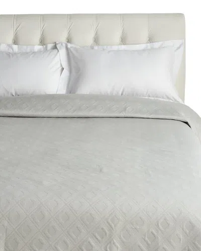 Dea Italian Linens Monterosso Piquet Coverlet In Gray