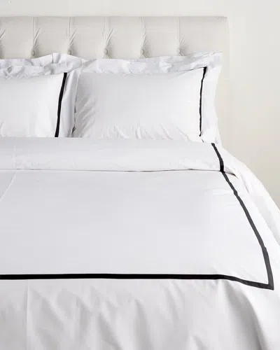 Dea Italian Linens Nora Percale Bella Duvet Set In White