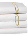 Dea Italian Linens Prato Embroidered Sheet Set, Queen