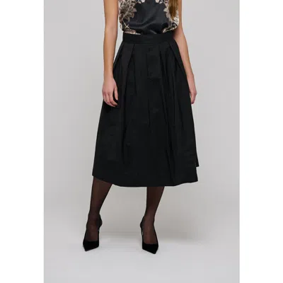 Dea Kudibal Anonadea High-waist Pleated Midi Skirt In Black