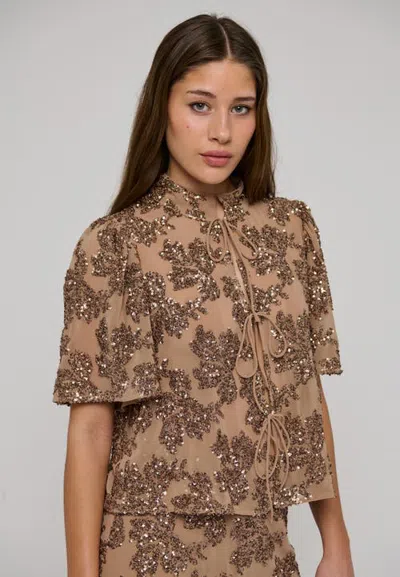 Dea Kudibal Ariadea Embellished Cropped Jacket In Brown
