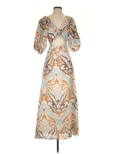 Pre-owned Dea Kudibal Cocktail Dress In Tan
