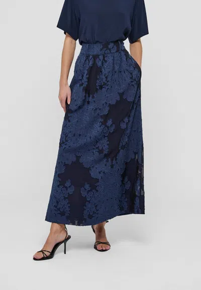 Dea Kudibal Kirdea High-waist Floral Maxi Skirt In Blue
