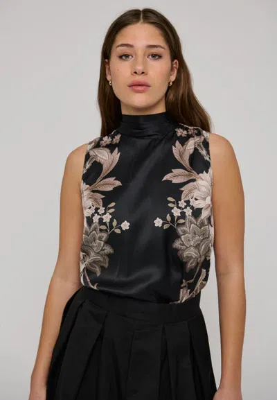 Dea Kudibal Luciadea Silk High Neck Floral Blouse In Multi
