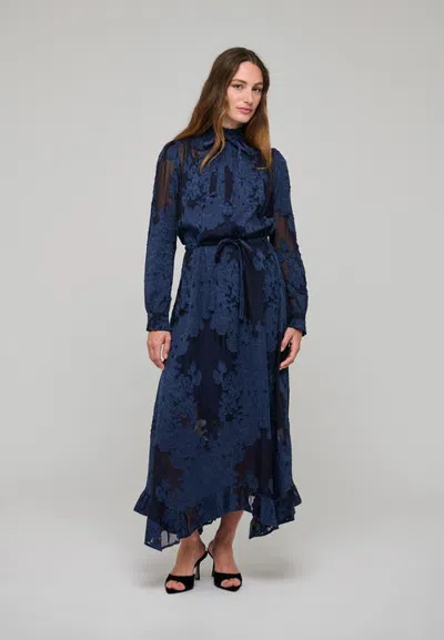 Dea Kudibal Lyciadea Floral Midi Tie Neck Dress In Multi