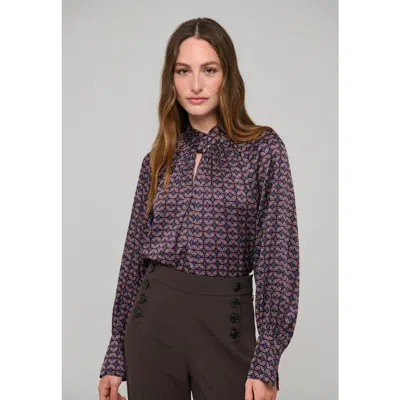 Dea Kudibal Madelainedea Silk Tie Neck Blouse In Purple