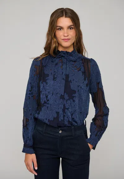 Dea Kudibal Rositadea Floral Appliqué Blouse In Blue