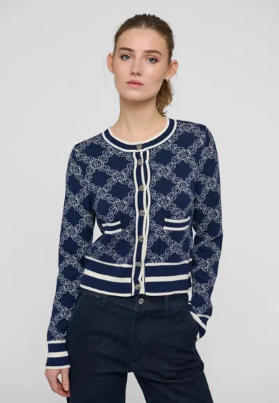 Dea Kudibal Sculpted Jacquard Button Cardigan In Multi