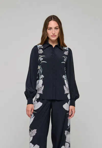 Dea Kudibal Umasdea Silk Floral Balloon Sleeve Shirt In Multi