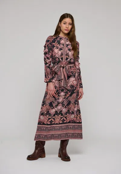 Dea Kudibal Yannadea Puff Sleeve Pleated Midi Dress In Multi
