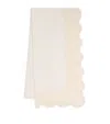 Dea Linen Lace-trim Elite Table Runner In White