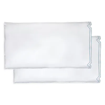 Dea Luxury Linens Artemide Embroidery Standard Pillowcase, Pair In White