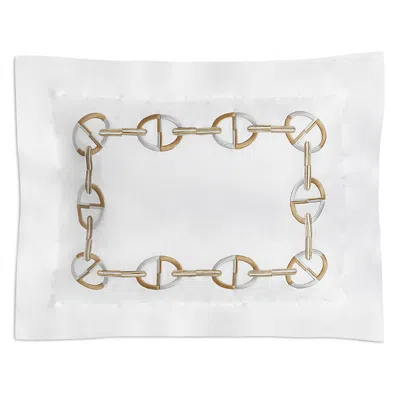 Dea Luxury Linens Chaine Embroidered Sateen Boudoir Sham