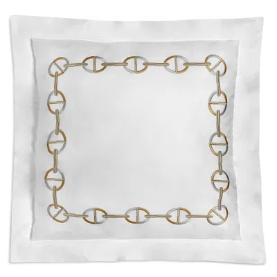 Dea Luxury Linens Chaine Embroidered Sateen Euro Sham