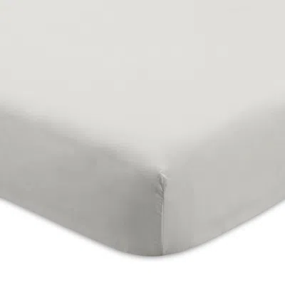 Dea Luxury Linens Dea Palm Beach Eleonora Sateen Fitted Sheet, King In Ivory