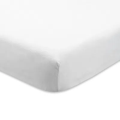 Dea Luxury Linens Dea Palm Beach Eleonora Sateen Fitted Sheet, King In White