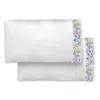 Dea Luxury Linens Dea Palm Beach Farfalle Butterfly Sateen Pillowcase Pair, Standard In Blue